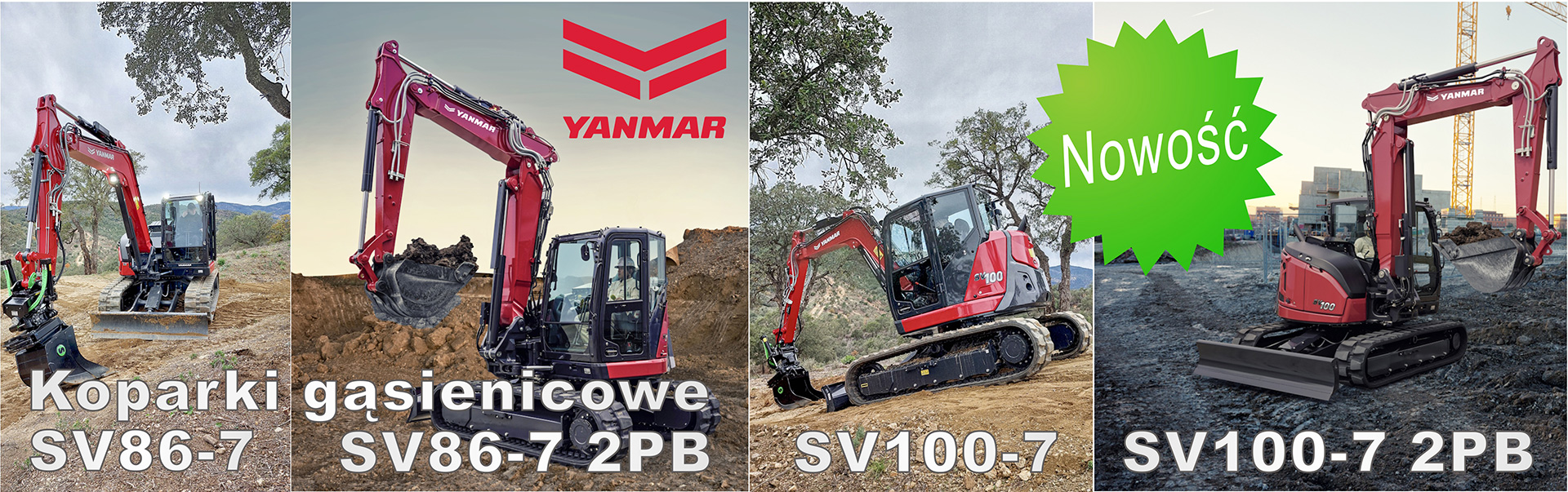 Koparki gąsienicowe Yanmar