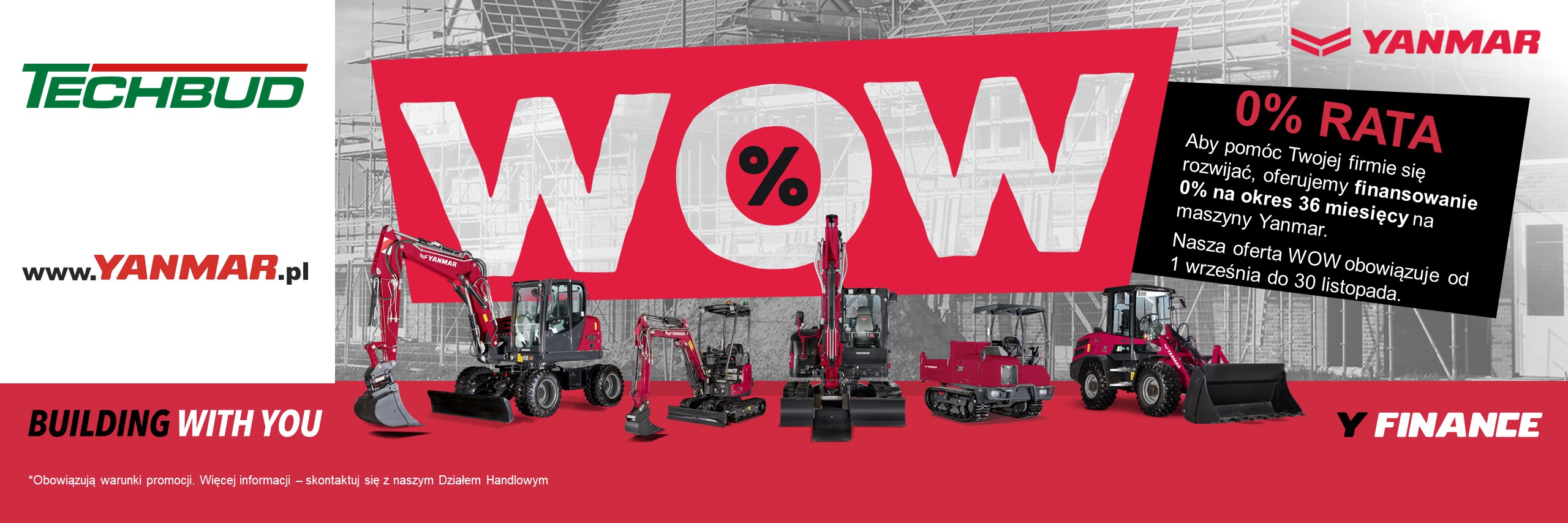 WOW rata 0% na maszyny Yanmar